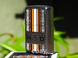 Briquet Zippo Harley Davidson Racing H-D Orange Bar and Shield # 24767