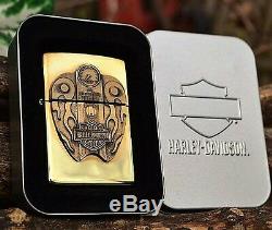 Briquet Zippo Harley Davidson Surprise Barre Et Bouclier Surprise 254bhd H266