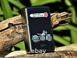 Briquet Zippo européen Harley Davidson 1949 Panhead V-Twin Bar and Shield