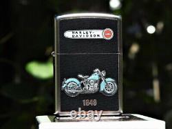 Briquet Zippo européen Harley Davidson 1949 Panhead V-Twin Bar and Shield