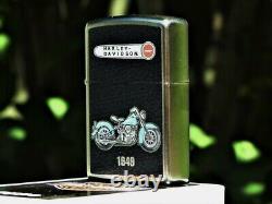 Briquet Zippo européen Harley Davidson 1949 Panhead V-Twin Bar and Shield