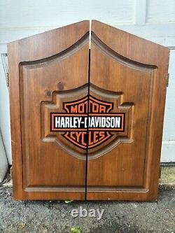 Cabinet de fléchettes Harley-Davidson Bar Shield Logo en pin avec cible Accudart