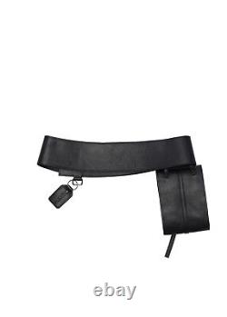 Ceinture en cuir à poche en D pour femmes H-D Bar & Shield en noir ébène, TAILLE MOYENNE