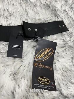 Ceinture en cuir à poche en D pour femmes H-D Bar & Shield en noir ébène, TAILLE MOYENNE