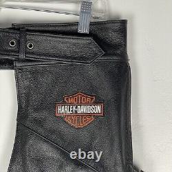 Chaps en cuir noir Harley Davidson pour homme XL avec logo Bar & Shield, modèle 98090-06VM