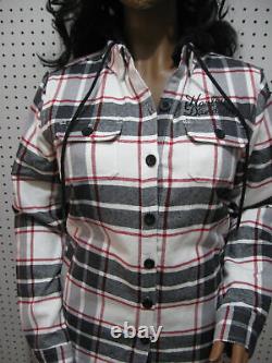 Chemise-vestes en flanelle à carreaux matelassée pour femmes Harley Davidson Small NWT Bar & Shield