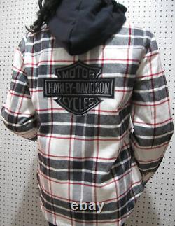 Chemise-vestes en flanelle à carreaux matelassée pour femmes Harley Davidson Small NWT Bar & Shield