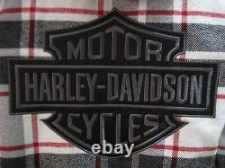 Chemise-vestes en flanelle à carreaux matelassée pour femmes Harley Davidson Small NWT Bar & Shield