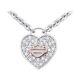 Collier "bling Heart" En Or Rose Avec Logo Bar & Shield Harley Davidson Pour Femmes Hdn0434