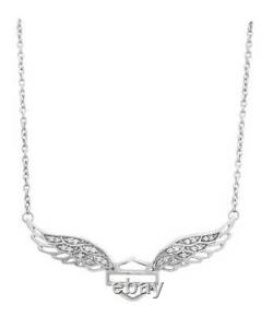 Collier Femme Harley-Davidson, Bar & Shield Ailé en Cristal, Argent HDN0288