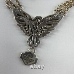 Collier en argent sterling Harley-Davidson Femme avec pendentif Wing Bar & Shield noir stone