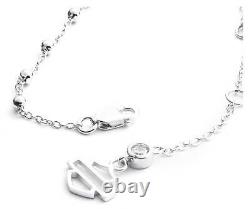 Collier en cristal avec logo Bar & Shield de 16 pouces pour femmes Harley-Davidson, argent.