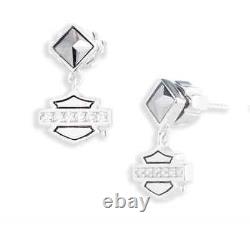 Collier et boucles d'oreilles en chapelet Harley-Davidson Bar & Shield en argent