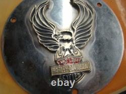 Couvercle de derby Harley FXR FL Big Twin 91699-81 avec écusson Bar Shield et aigle EP13347.