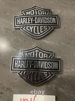 Emblèmes de réservoir de carburant en métal lourd Harley Davidson Genuine Bar & Shield