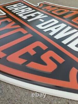 Embossed Metal Harley Davidson Bar & Shield Emblem Sign 35 W Cadeau Bonus Gratuit