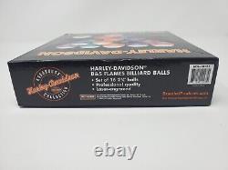 Ensemble de boules de billard Harley-Davidson Bar & Shield Flames HDL-10167 d'occasion avec boîte