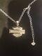 Femmes Harley-davidson 20 Collier, Bling Bar & Bouclier En Argent