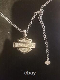 Femmes Harley-Davidson 20 Collier, Bling Bar & Bouclier en Argent