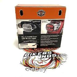 Feu arrière LED NOS Genuine Harley Bar & Shield avec lentille fumée et contour noir 68087-08