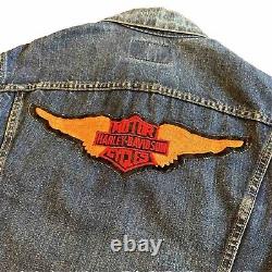 Grande veste Levi's Trucker Big E, écusson Harley Davidson des années 1960, taille 42