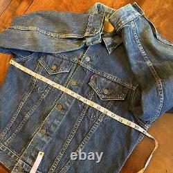 Grande veste Levi's Trucker Big E, écusson Harley Davidson des années 1960, taille 42