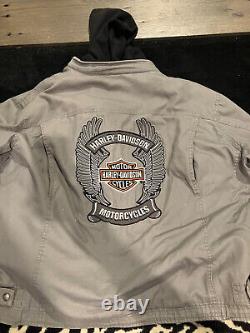 HARLEY DAVIDSON 3 EN 1 Ailes Bar Et Bouclier VESTE EN TOILE 97431-08VM 2XL EUC