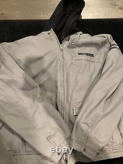 HARLEY DAVIDSON 3 EN 1 Ailes Bar Et Bouclier VESTE EN TOILE 97431-08VM 2XL EUC