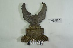 Harley Amf Brass Eagle Bar & Shield Barre Sissy Insert Fxr Fx Shovelhead Ep24684