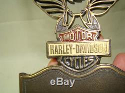 Harley Bar & Shield Insert De Sissy Bar Ailes D'aigle Ailes Rouge Blanc Bleu Fxr Fl Eps17682