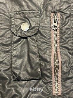 Harley Davidson 3 en 1 / Veste de moto à ailes en cuir et nylon avec barre et bouclier / Grand Taille Longue