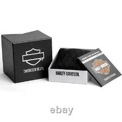 Harley Davidson 78a125 Men’s Bar & Shield Bi-colour Steel Watch Rrp £229.00
