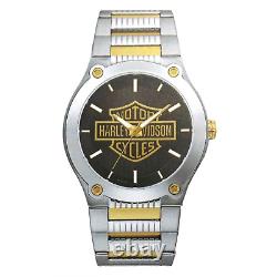 Harley Davidson 78a126 Bar & Bouclier Pour Hommes Two Tone Wristwatch
