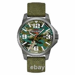 Harley Davidson 78b157 Bar & Shield Pour Hommes Logo Camo Print Wristwatch