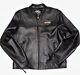 Harley-davidson 98112-06vm Blouson De Moto En Cuir Noir Pour Homme Avec écusson De Barre De Protection Taille Lg