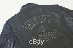 Harley Davidson Bad Moon Bar Men & Shield Noir Veste En Cuir 2xl 97149-07vm