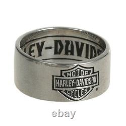 Harley Davidson Bague Pour Hommes Classic Bar & Shield Logo Band Silver Size 11 Hdr0264