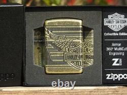 Harley Davidson Bar And Shield Eagle Wings Zippo Lighter Edition Limitée Armor