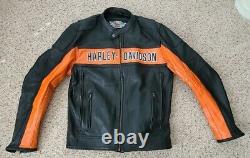 Harley Davidson Bar Et Bouclier Classique Veste En Cuir Lourd Grande Peau De Vache