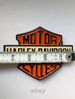 Harley-Davidson Bar & Shield Boucle de ceinture chromée améliorée Grande 3,5 x 4,5 RARE