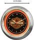 Harley Davidson Bar & Shield Led Orange Mur Clock- 12 Pouces