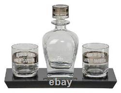 Harley-Davidson Bar & Shield Logo Carafe en verre et ensemble de verres à whisky 23 oz