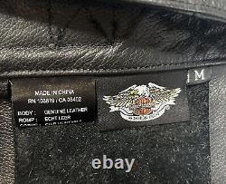 Harley Davidson Chaps Bar-Shield Cuir Noir Référence 98090-06VM à Boutons/Fermeture Éclair pour Hommes