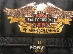 Harley Davidson Chemise En Cuir Veste Bar Shield Moto Mens Vintage-medium