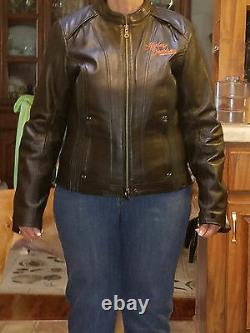 Harley Davidson Femme Moxie Bar & Shield Leather Jacket #98003-11vw M