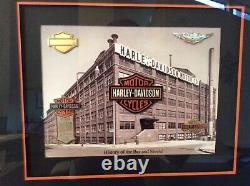 Harley Davidson History Of The Bar And Shield Framed Pin Set Limited Edition
