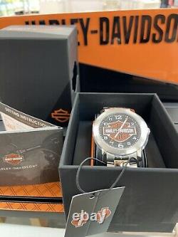 Harley Davidson Homme Bar & Shield Wrist Watch Bulova 76a019