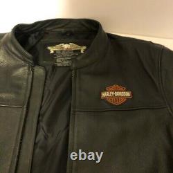 Harley Davidson Homme Cuir Black Bar Et Shield Hd Riders Jacket Taille XL