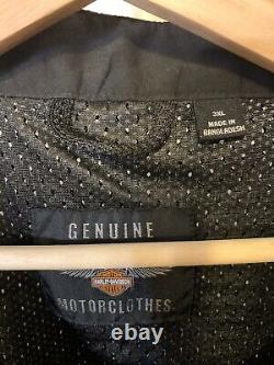 Harley Davidson Homme Sz 3xl Bar & Shield Logo Mesh Veste Gris Noir