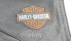 Harley Davidson Hommes En Cuir Noir Chaps L Barre Bouclier Fermeture Éclair Stock 98090-06vm